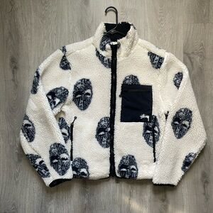 Stussy Off-White Sherpa Mask Jacquard Jacket